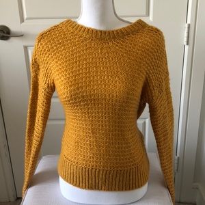 Abercrombie and Fitch Mustard Knit Sweater